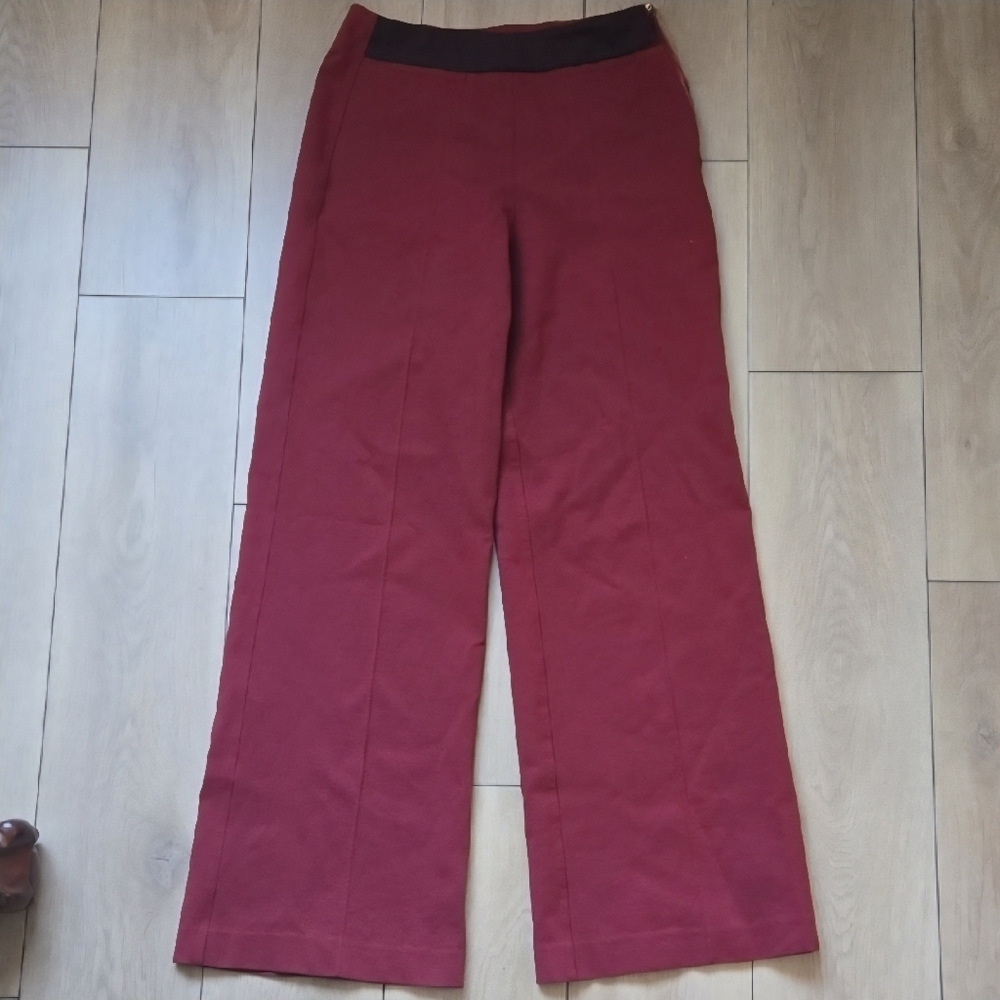 NWOT KIT and ACE Wide Leg Pants In Dark Red Sz 4